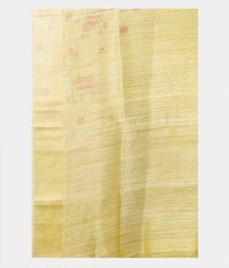 Yellow Tussar Printed Saree T1507973