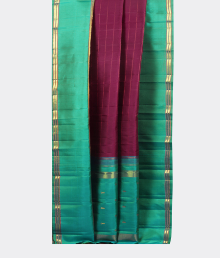 Purple Handwoven Kanjivaram Silk Saree T2064564