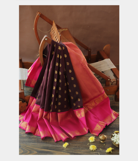 Brown Handwoven Kanjivaram Silk Saree T203734-image