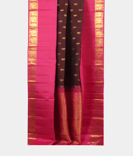 Brown Handwoven Kanjivaram Silk Saree T2037344