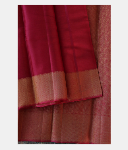 Maroon Kora Organza Kanjivaram Silk Saree T2107573