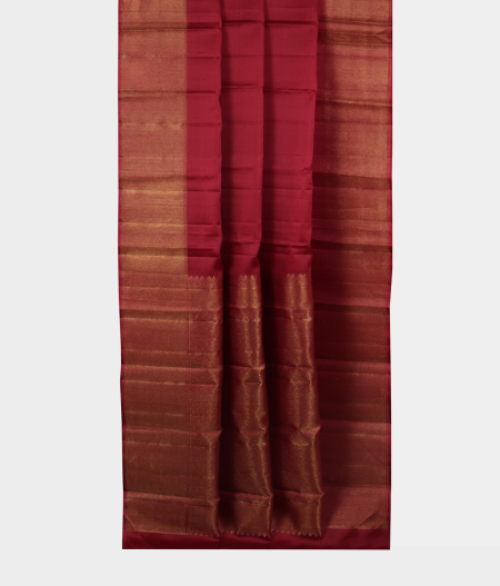 Maroon Kora Organza Kanjivaram Silk Saree T2107574