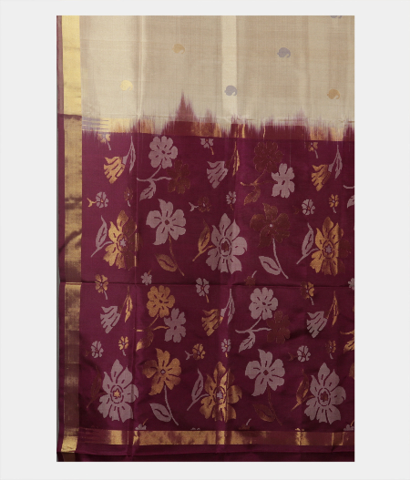 Beige Uppada Silk Saree T2113024