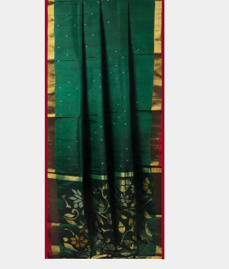 Dark Green Uppada Silk Saree T2112722