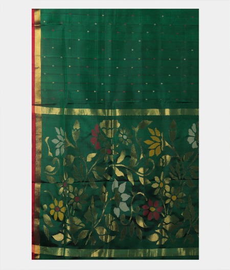 Dark Green Uppada Silk Saree T2112724