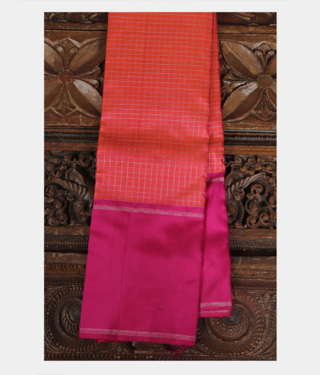 Peach Handwoven Kanjivaram Silk Saree T196336-image