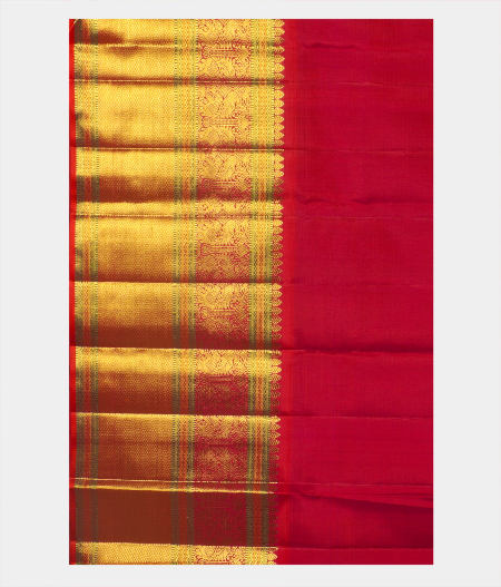 Dark Green Handwoven Kanjivaram Silk Saree T2060833