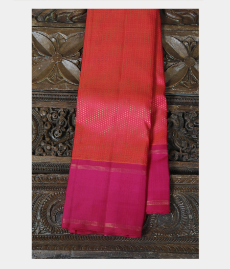 Pinkish Orange Handwoven Kanjivaram Silk Saree T210596-image