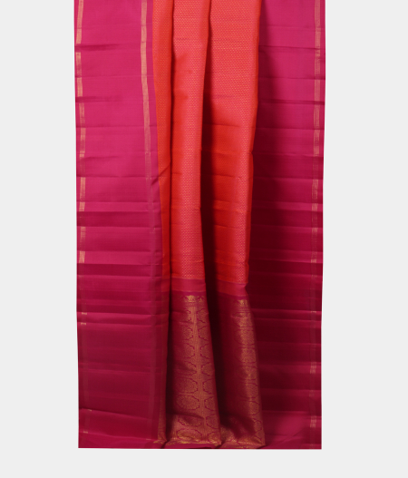 Pinkish Orange Handwoven Kanjivaram Silk Saree T2105962