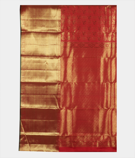 Red Handwoven Kanjivaram Silk Saree T1731554