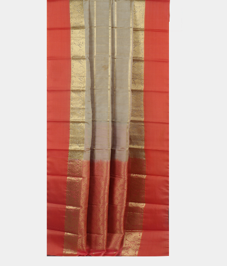 Beige Silk Cotton Saree T1997852