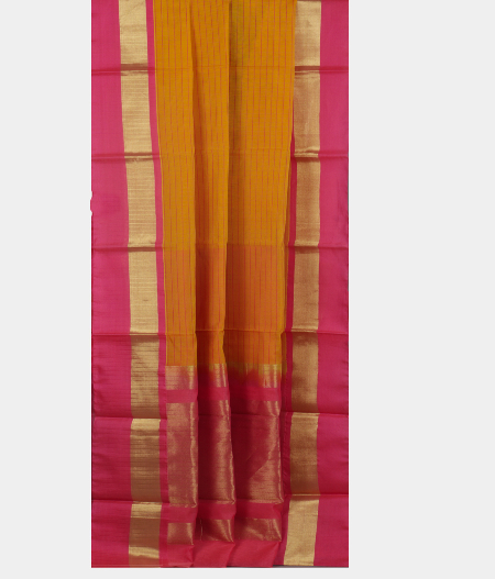 Yellow Silk Cotton Saree T2000492