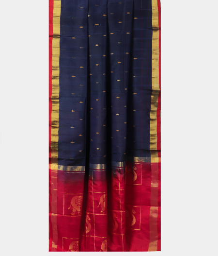 Dark Blue Uppada Silk Saree T2112582