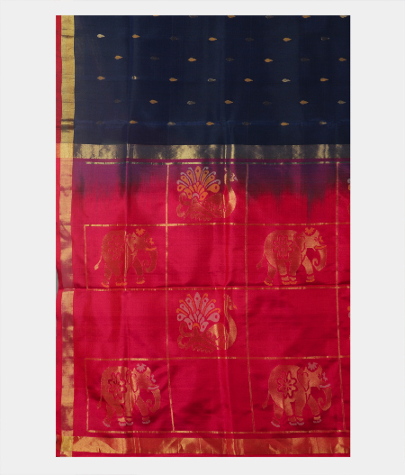 Dark Blue Uppada Silk Saree T2112584