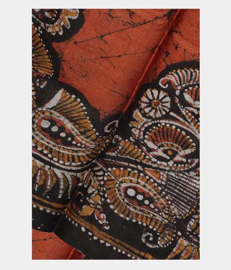 Brown Tussar Printed Saree T205437-image