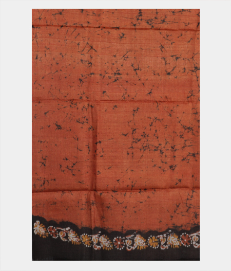 Brown Tussar Printed Saree T2054373