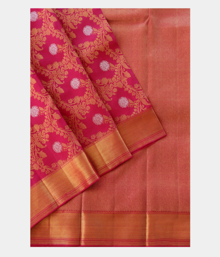 Magenta Handwoven Kanjivaram Silk Saree T1929223