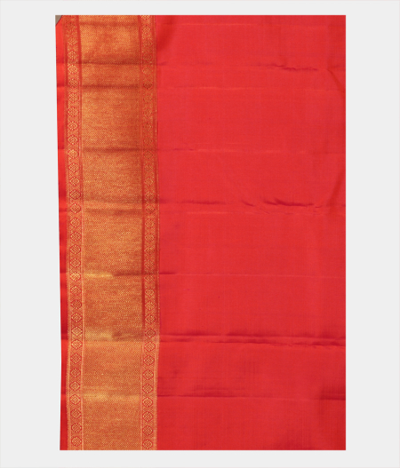 Pinkish Orange Handwoven Kanjivaram Silk Saree T2066385