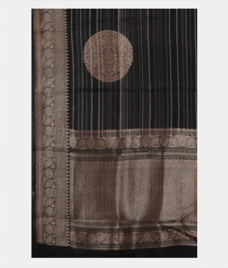 Black Kora Organza Printed Saree T2033624