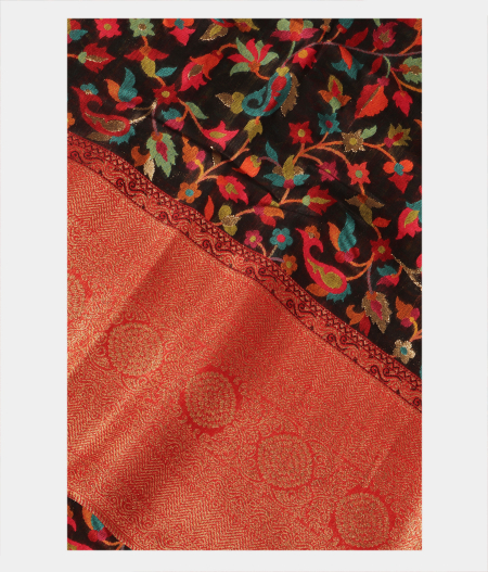 Black Cashmere Kani Silk Saree T213464-image