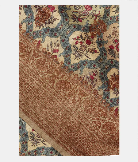 Beige Tussar Printed Saree T211463-image