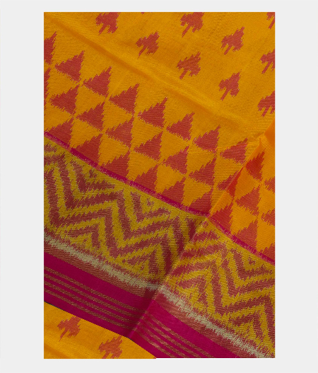 Yellow Patola Silk Saree T154800-image