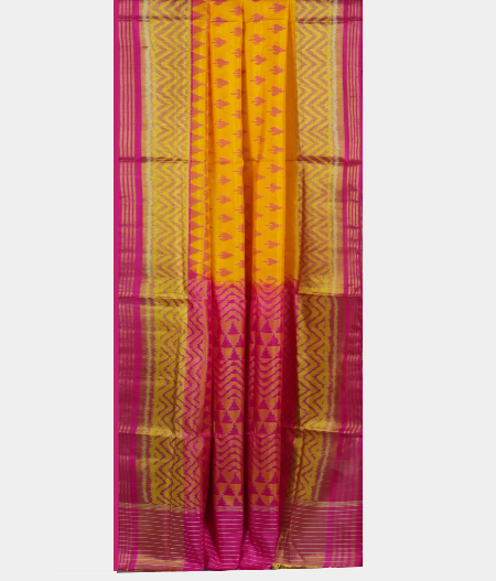 Yellow Patola Silk Saree T1548002