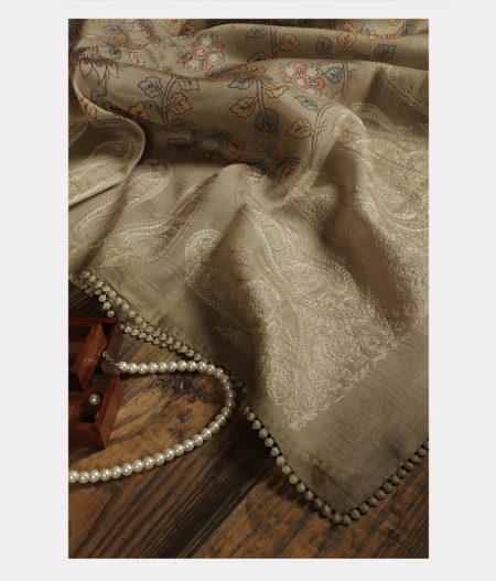 Light Green Organza Embroidery Saree T212123-image