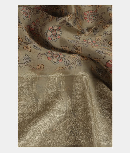 Light Green Organza Embroidery Saree T2121232