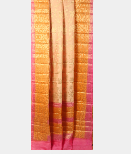 Light Peach Chaniya Silk Saree T2109032