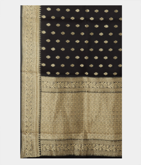 Black  Banaras Organza Saree T1481544