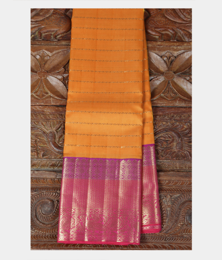 Yellow Handwoven Kanjivaram Silk Saree T208557-image