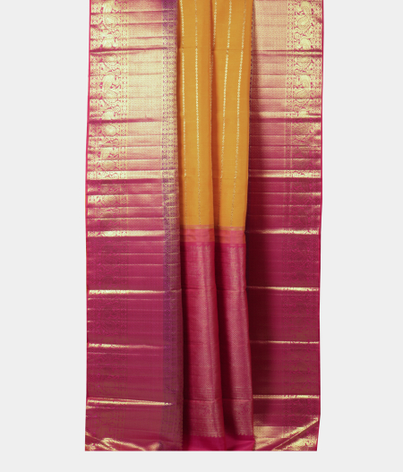 Yellow Handwoven Kanjivaram Silk Saree T2085572