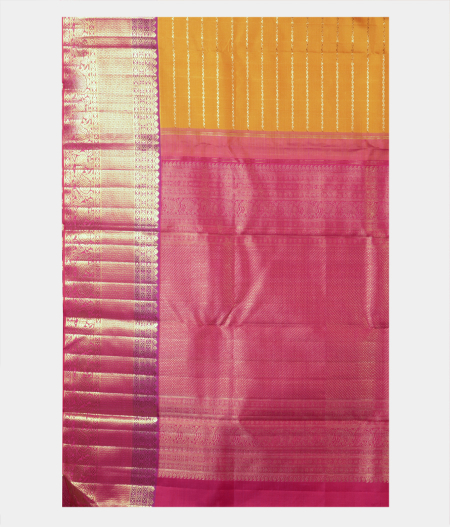 Yellow Handwoven Kanjivaram Silk Saree T2085574