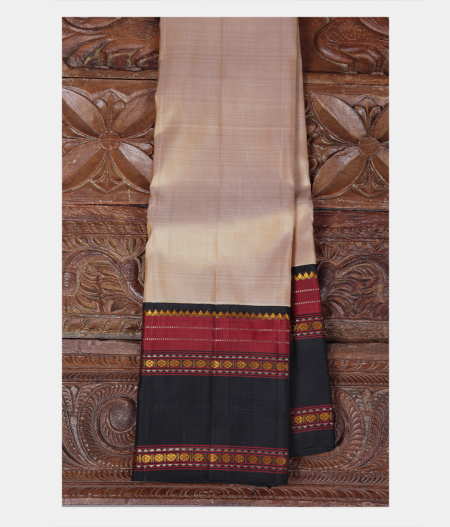 Beige Handwoven Kanjivaram Silk Saree T211829-image