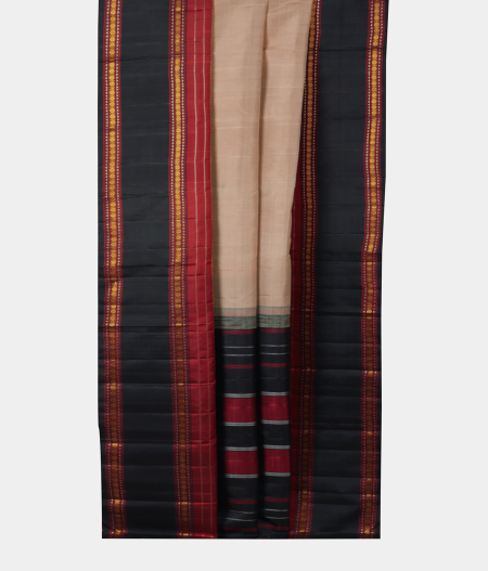 Beige Handwoven Kanjivaram Silk Saree T2118292