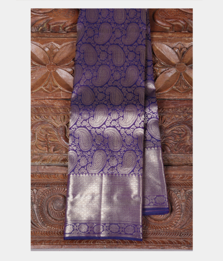 Purple Handwoven Kanjivaram Silk Saree  T212462-image