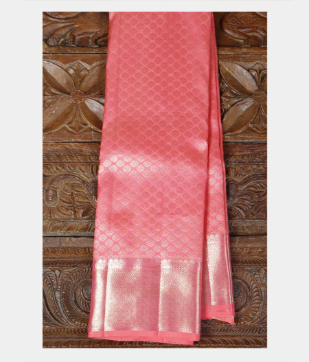 Peach Handwoven Kanjivaram Silk Saree T212449-image