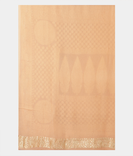 Peach Banaras Georgette Silk Saree T2141083