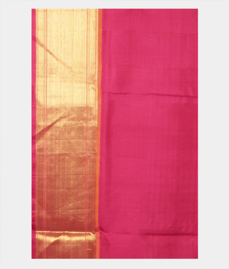 Beige Hand Printed Kanjivaram Silk Saree T1532463