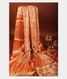 Beige Hand Printed Kanjivaram Silk Saree T1699891