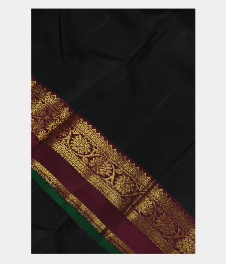 Black Soft Silk Saree T211608-image
