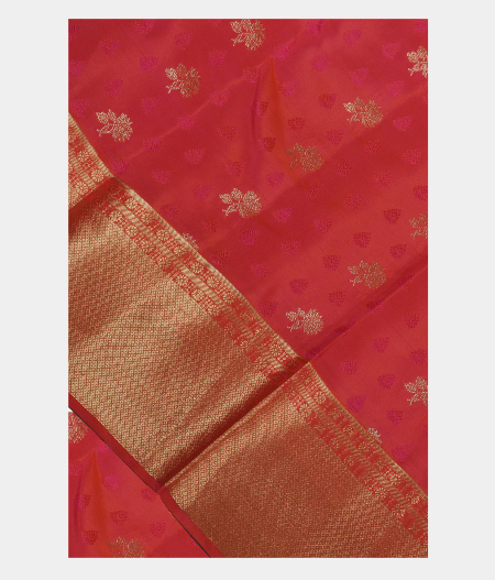 Pinkish Orange Soft Silk Saree T207946-image