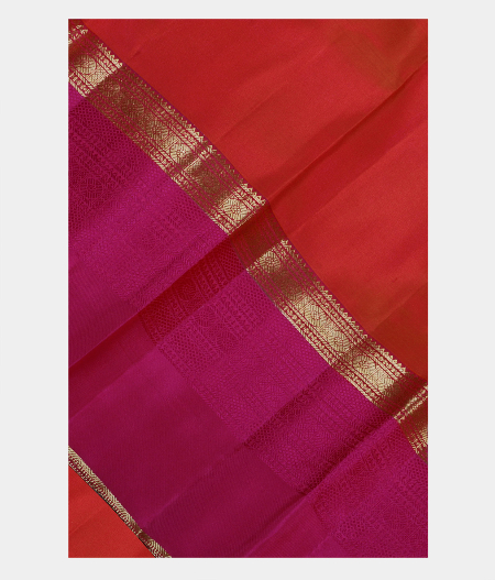 Pinkish Orange Soft Silk Saree T211554-image