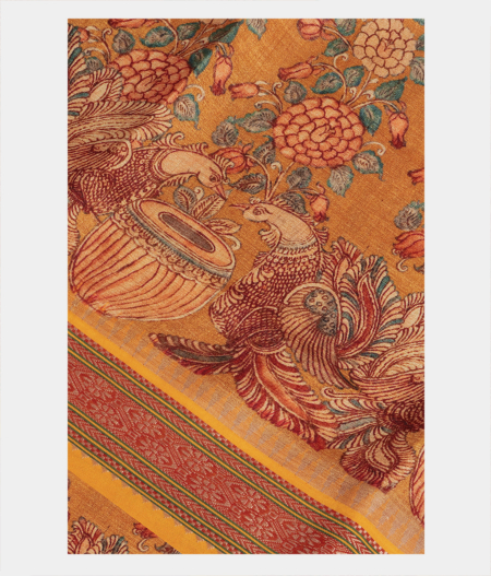 Yellow Vidarbha Tussar Saree T216022 -image