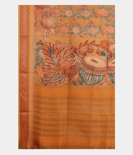 Yellow Vidarbha Tussar Saree T216022 4