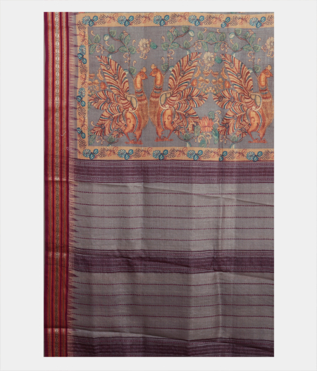 Grey VIdarbha Tussar Saree T2160314