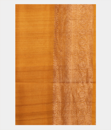 Golden Yellow Tussar Printed Saree T2158983