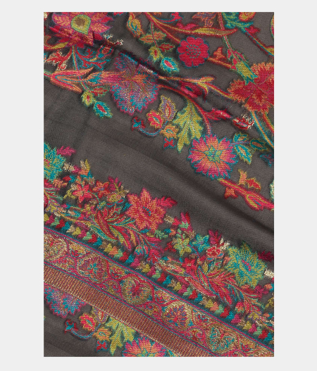 Grey Cashmere Kani Silk Dupatta T213468-image
