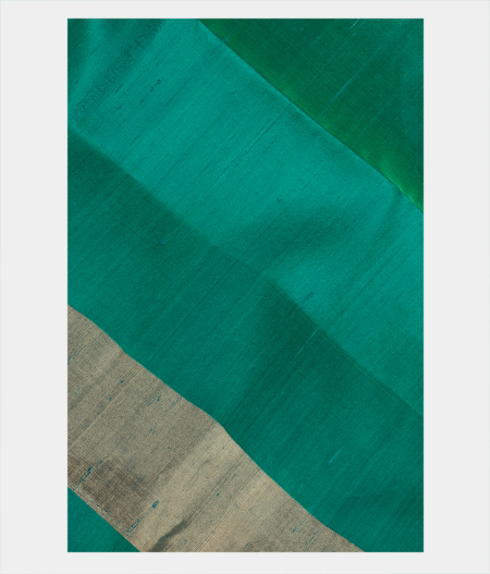 Green Woven Raw Silk Saree T213002-image